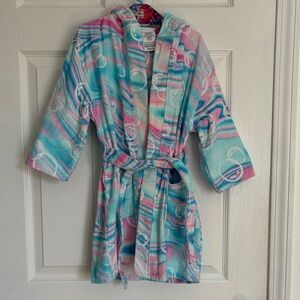 Kids Pastel Swirl Hooded Robe